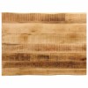 Blat masa lemn masiv mango brut 70x60x3.8 cm vidaXL, contur natural, maro