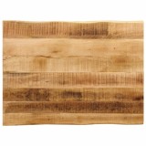 Blat de masa contur natural 90x60x3,8 cm lemn masiv mango brut GartenMobel Dekor, vidaXL