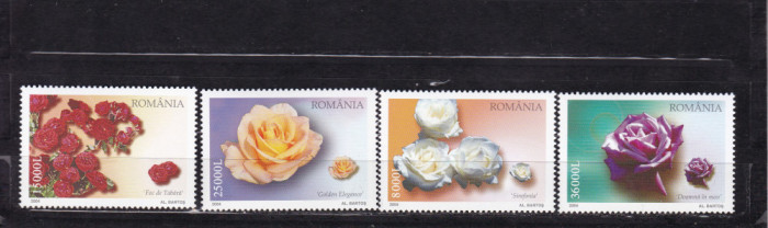 ROMANIA 2004 LP 1661 TRANDAFIRI ROMANESTI SERIE MNH