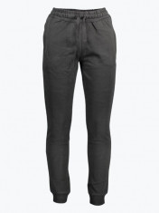 Pantaloni sport barbati cu talie elasitica din bumbac cu logo brodat negru L, Negru, L INTL, L (Z200: SIZE(3XSL ? 5XL)) foto