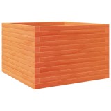 Cumpara ieftin Jardiniera de gradina, maro ceruit, 70x70x46 cm, lemn masiv pin