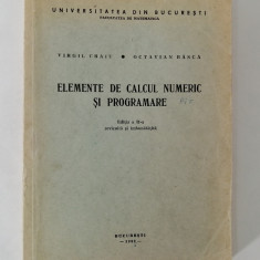 Elemente de calcul numeric si programare, Virgil Craiu, 1982, ed. a II-a