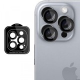 Folie de protectie Camera Spate 3MK Protection Pro pentru Apple iPhone 16 Pro Max / 16 Pro, Sticla Securizata, Neagra
