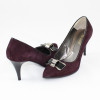 Pantofi cu toc dama piele naturala - Nike Invest violet - Marimea 38