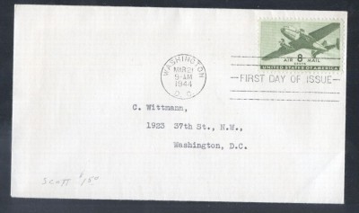 United States 1941 Postal flights 8c FDC K.502 foto