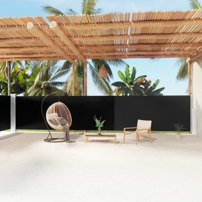 vidaXL Copertină laterală retractabilă, negru, 160x1200 cm 318066 foto