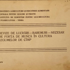 DEVIZE DE LUCRARI - BAREMURI - NECESAR DE FORTA DE MUNCA IN CULTURA LEGUMELOR DE CAMP-INSTITUTUL DE CERCETARI PE