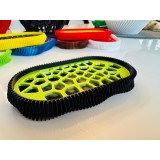 Savoniera 3D, model Wave, Negru/Lime