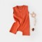 Salopeta fara maneci si pantaloni scurti - 100% bumbac organic - Scortisoara, BabyCosy (Marime: 6-9 luni)