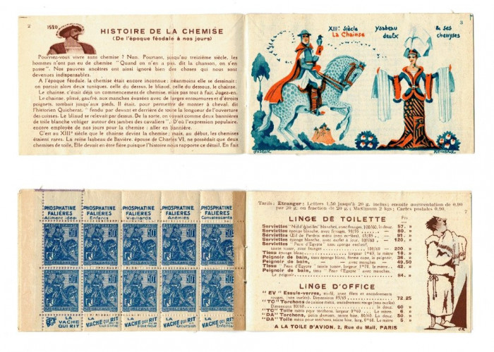 Franta 1929 - Carnet filatelic, incomplet, cu 10xMi237R