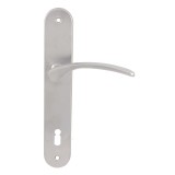Maner usa interior, cu sild, Verofer Vienetta, pentru cheie, zamac, crom satinat, 90 mm