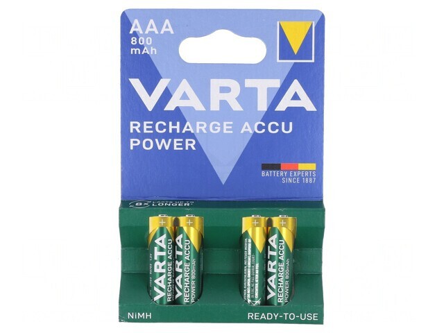 Baterii Re&icirc;ncărcabile Ni-MH AAA 1.2V 800mAh 4 Buc