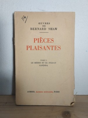 Oeuvres de Bernard Shaw - Pieces Plaisantes Tome I foto