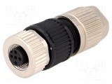 Conector M12 4 pini mamă drept IP67 HARTING HARAX 50V IDC