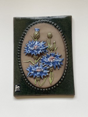 Placheta din ceramica de Studio JIE Sweden designer Aimo Nietosvuori, albastrele foto