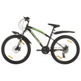 Bicicleta montana cu 21 viteze, roata 26 inci, negru, 36 cm GartenMobel Dekor, vidaXL
