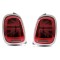Set lampa spate spate MINI HATCH/CLUBMAN (F54/F55/F56/F57), 02.2014-2019, partea stanga, dynamic indicator; LED; inel cromat, rosu; TUNING,