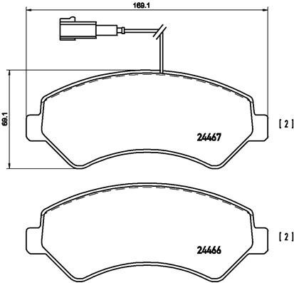 BREMBO P 23 136 PRIME LINE set placute frana,frana disc