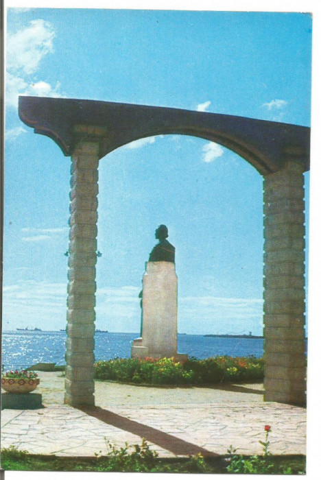 carte postala-CONSTANTA -Statuia luyi Mihai Eminescu de O Han