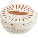 Strecuratoare 2 in 1 pentru fructe si legume, flippy, cos de scurgere si cutie de depozitare, 15.5 x 8.3 cm, din pp, cu maner si capac, maro