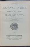 Journal intime (Jurnal intim -carte veche in franceza)- Novalis