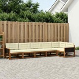 vidaXL Set de canapele de exterior cu pernă 6 pcs Natural și Crem 3382593