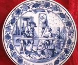 FARFURIE CERAMICA ROYAL GOEDEWAAGEN BLUE DELFT OLANDA COLECTIA MESERII - TAPETAR 24 CM