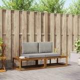 vidaXL Set de canapea 2 pcs natural Lemn de acacia solid și poliester 3366939