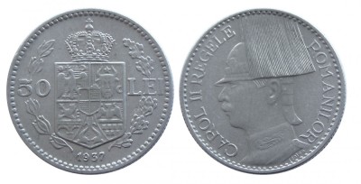 q386 ROMANIA 50 lei 1937 STARE XF foto