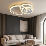 Lustra Led Cu Telecomanda, 3 Cercuri, 98W, Lumina Reglabila 3000&ndash;6500K
