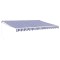 Copertina retractabila albastru/alb, 4,5x3 m, textil/aluminiu