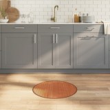 VidaXL Covor rotund, maro, 60 cm, bambus