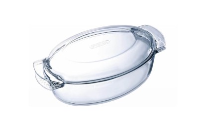 Vas termorezistent oval cu capac 5.8L PYREX IRRESISTIBLE Handy KitchenServ foto