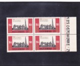 ROMANIA 1969 LP 711 ZIUA FORTELOR ARMATEI BLOC DE 4 TIMBRE MNH