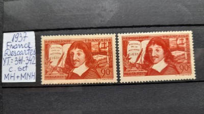 1937-Franta-YT341,342-c.set-MH+MNH-Y.T=14E foto
