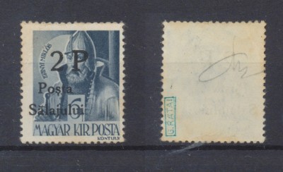 1945 Posta Salajului timbru local neuzat 2P/6f autentic MNH tiraj 300 exemplare foto