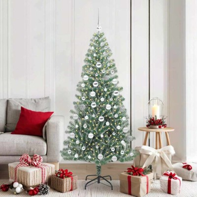 vidaXL Pom de Crăciun artificial cu zăpadă imitată și lumină LED 3396820 foto