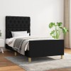 Gossi cadru de pat cu tablie, negru, 80x200 cm, textil