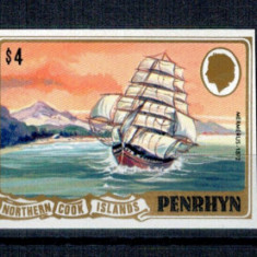 Penrhyn Island 1981 - Vapoare, navigatie, serie ndt neuzata