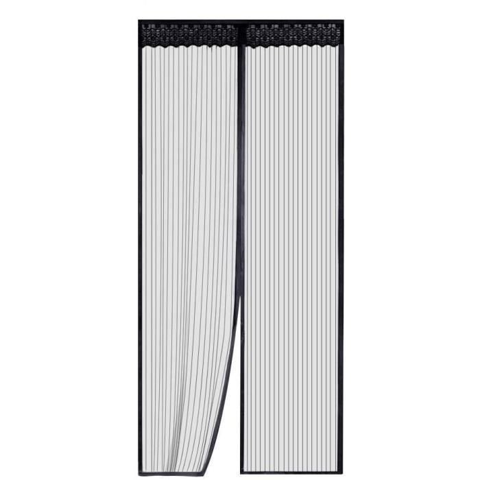 Plasa de insecte pentru usa, Inchidere magnetica, Instalare usoara,90x210 cm, Negru