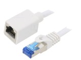 Prelungitor RJ45 S/FTP 6a Alb 1m