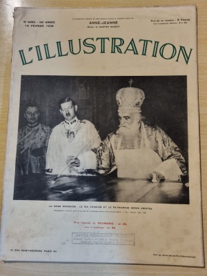 l&amp;#039;illustration 19 februarie 1938-carol al 2-lea,miron cristea,iuliu maniu foto