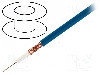 Cablu coaxial, RG59-flex, 1m, ecranat, 75&Omega;, TASKER, RG59 FLEX BLUE