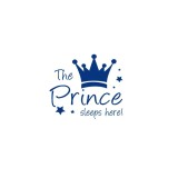 Cumpara ieftin Sticker Perete Autocolant Scris "The Prince sleeps here" 38x44cm - 00206