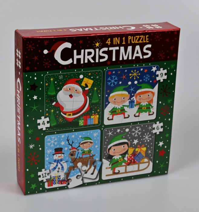 Puzzle progresiv 4 in 1 tematica de iarna
