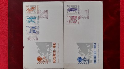 1963-Lp569-Camp.europene de volei-Luna4-FDC foto