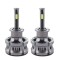 Set 2 LED-Uri Auto Techstar&reg; N8, H3, 50W, 5500 Lumeni, 6000K, AUTO, 12-24 Volti, COB, Canbus, Radiator Aluminiu, Argintiu