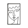 Tablou decorativ din cadru metalic, Model Fata, 31x50 cm, Negru, ATU-086198, Oem