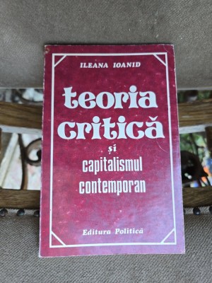 Teoria critică și capitalismul contemporan - Ileana Ioanid foto