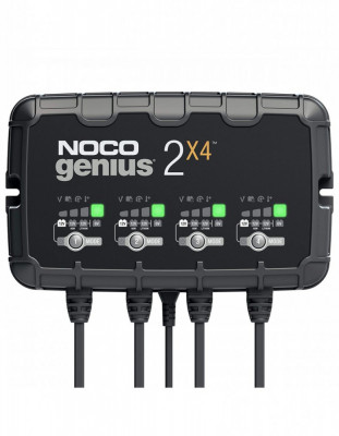 Statie de incarcat Noco GENIUS2X4 auto / moto 6V / 12V 2 x 4A pentru acumulatori Plumb-Acid AGM GEL VRLA Litiu foto